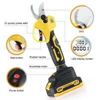 20V Cordless Electric Pruner Pruning Shear Efficient Fruit Tree Bonsai Pruning Branch Cutter Landscaping Power Tool with Battery 2