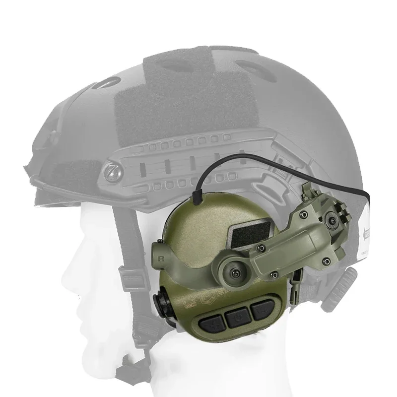 EARMOR M32 MOD4 Tactical Earmuffs – Noise Reduction Headset with ARC Rail & Kenwood PTT Adapter 2