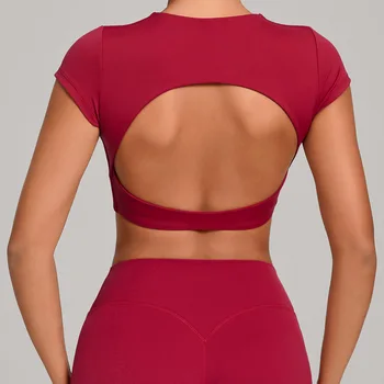 Women's Backless Yoga Crop Top 1