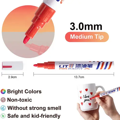 Car Scratch Repair Pen Auto Touch Up Paint Pen Fill Remover Vehicle Rubber Tyre CD Metal Permanent Paint Marker for Car Styling - Image 6