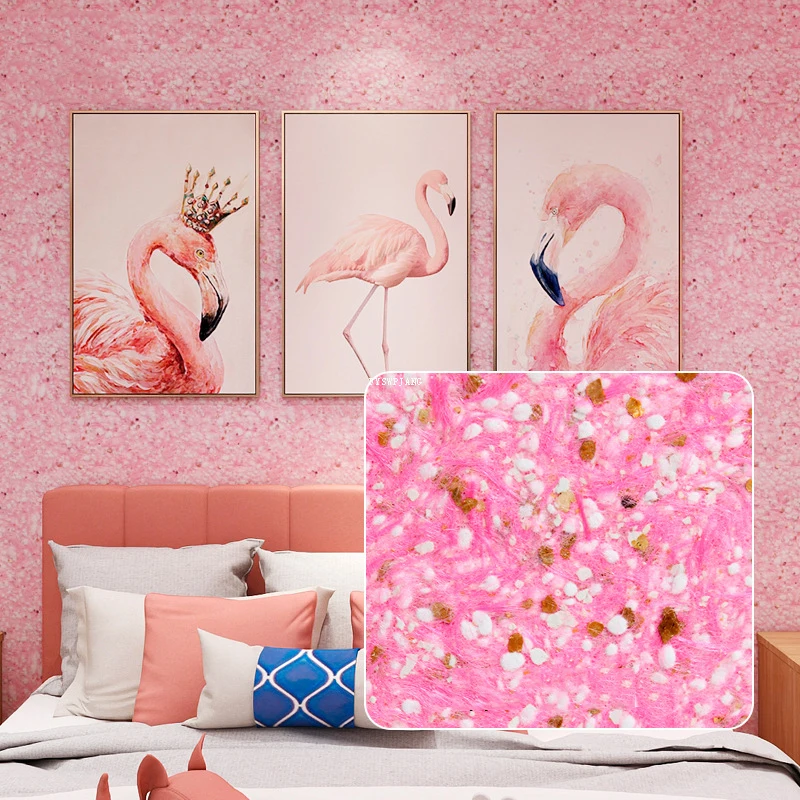 Plant Fiber Coating Wall Clothing Home Self-Brushing Ecological Breathable Wall Mud Paint Covering DIY Decoration