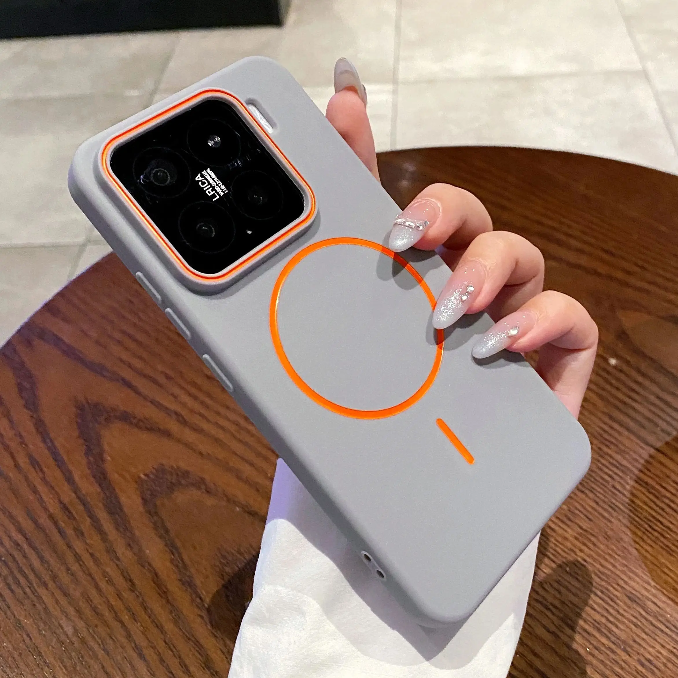 Soft TPU Frosted Magnetic Case with Wireless Charging & Shockproof Protection