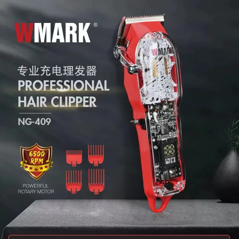 

WMARK Special Hairdresser NG-407 Straight Seat Charging Transparent Pusher Digital Display Charging Hairdresser Wireless Hairdre