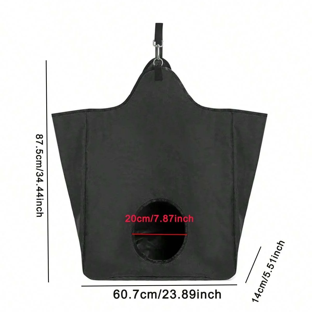 1pc-Large capacity horse hay bag, horse slow feeding tote bag, goat hay feed storage bag