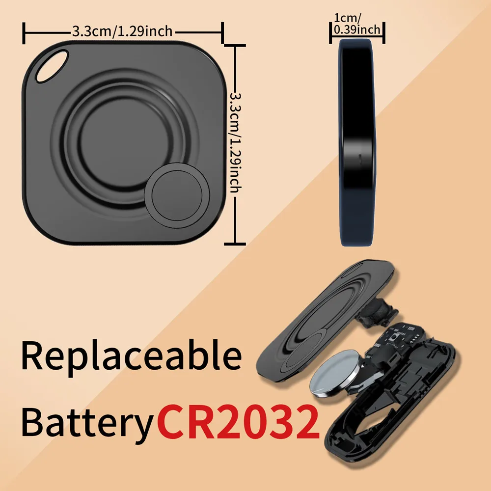 AiYaTo Bluetooth Locator Key Finder Waterproof Global Network Smart AirTag Tracker For IOS System Work With Apple Find My
