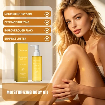 Olio Corpo Idratante per Pelle Secca, Assorbimento Rapido, Nutriente, Naturale, Ammorbidente, Leggero, Non Untuoso, Illuminante