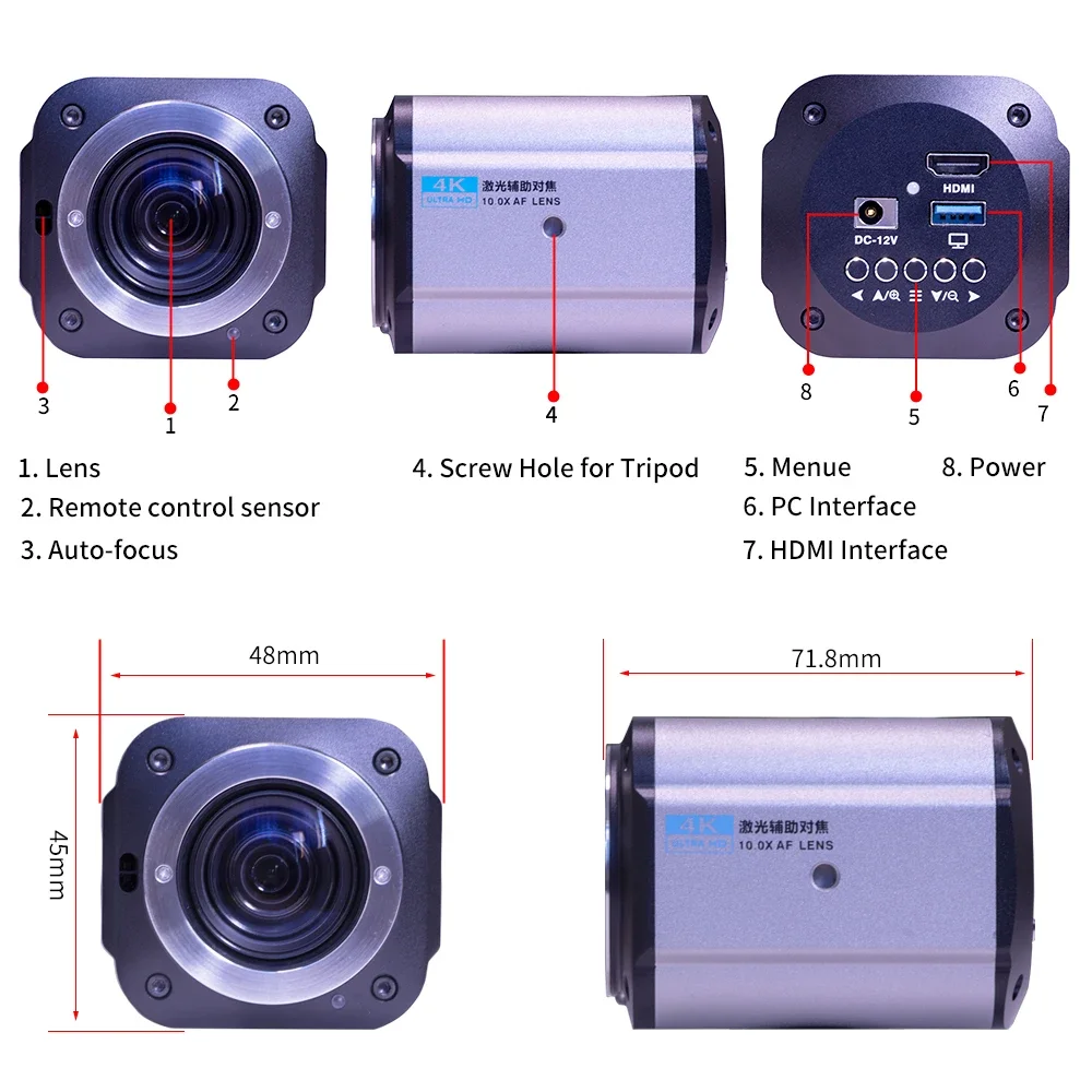 풀 HD 라이브 스트리밍 카메라, USB HDMI 1080P 라이브 방송 디지털 카메라 삼각대, 비디오 클래스 회의 웹캠, 10X 광학 줌