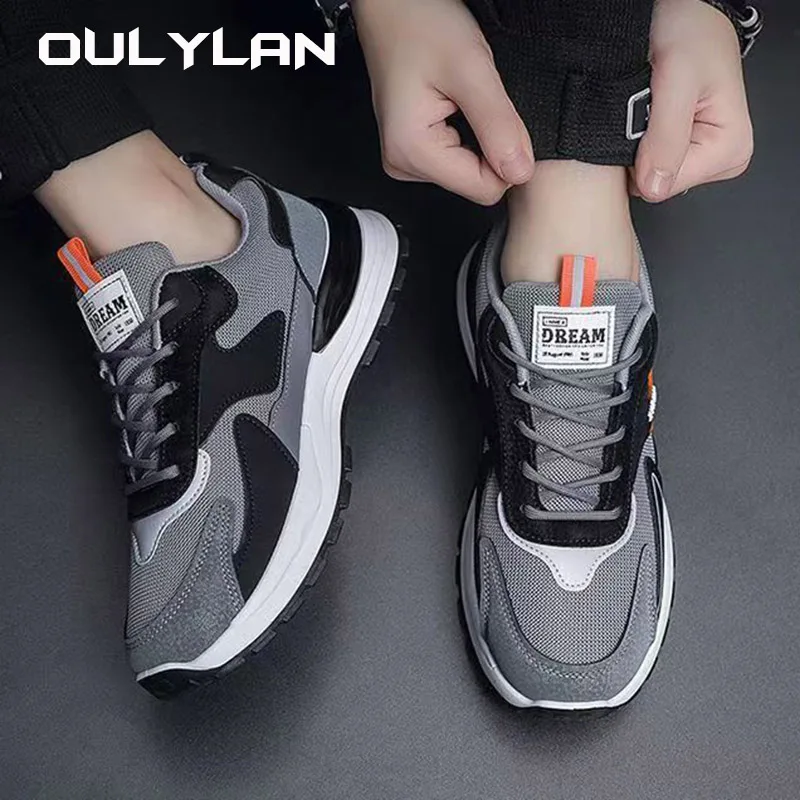 

2024 Retro Comfortable Men's Shoes Fashion Mens Sneakers Autumn New Brand Design Comfortable Soft Soled Men Running Shoes