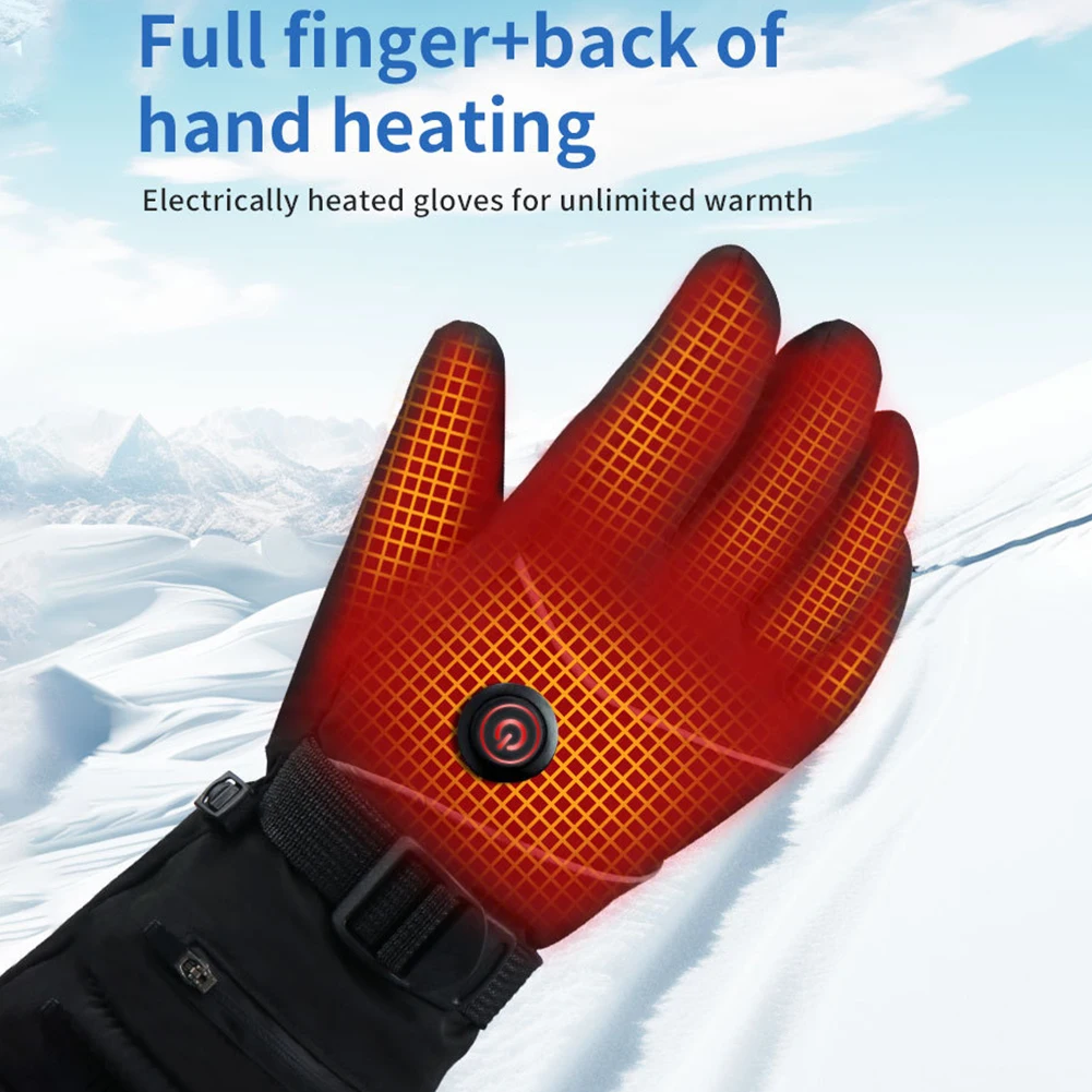 Waterproof Electric Heated Gloves for Skiing and Snowboarding