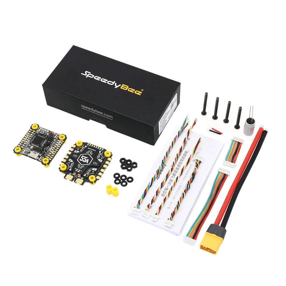 Speedybee F405 V5 32-bit 55A 30.5*30.5mm Model Aircraft Stack (F4 V5 Flight Controller+OX32 55A 4in1 ESC) For RC FPV Drone