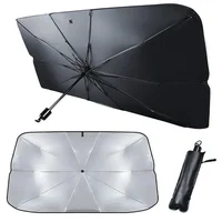 Rubber Sunshade Umbrella For Car Uv Protection Folding High Shading Car Umbrella Front Windshield High Shading Silver Sunshade 1