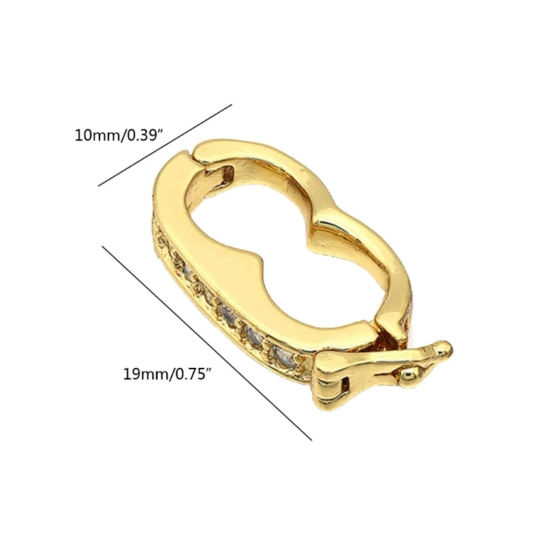 PATIKIL 100 Ganci A Pinza Per Chiusura A Scatto - Oro Chiaro 8,5x3,5 Mm - Connettori In Lega Per Bigiotteria Fai Da Te