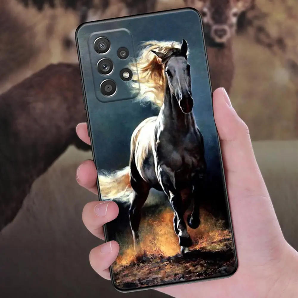 Horses Galloping Design Phone Cover
