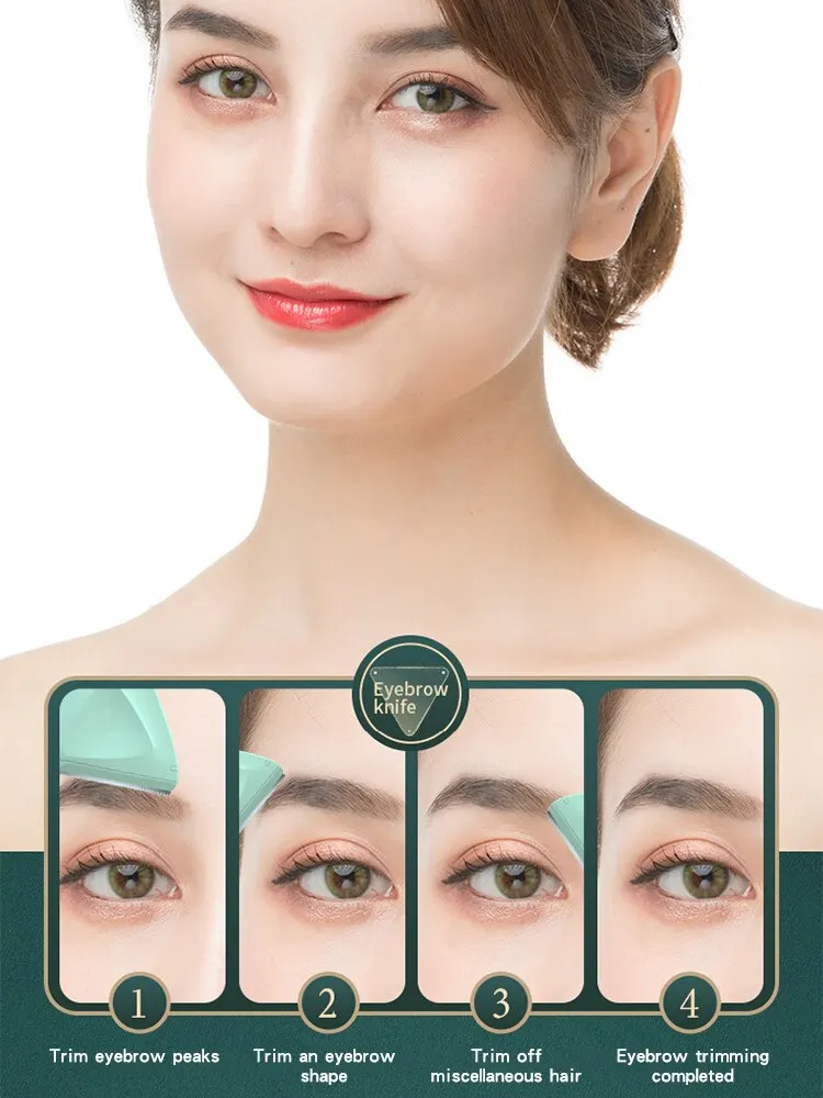 Eyebrow Trimmer Triangle Portable Safety Eyebrow Scraper Special Trimmer Blade Beauty Tool 1/2/3pc