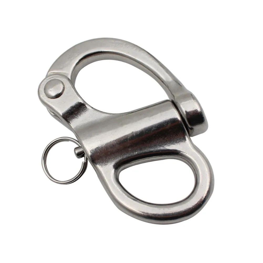 Parts Shackle Eye Hook Quick Release Replacement Silver Snap Stainless Steel Swivel 52mm Accessories Brand New