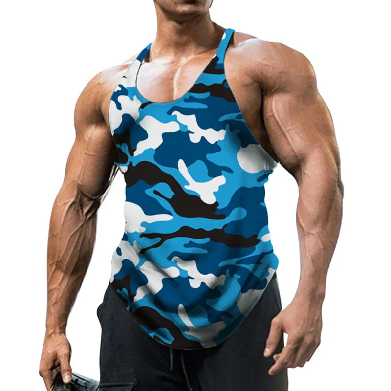 Débardeur Homme Gildan Ultra Coton - Taille L - Couleur Marine - Motif "Roue" Fitness - Neuf