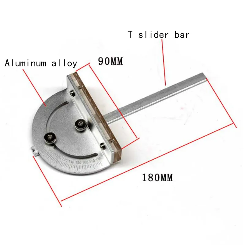 Aluminium Mini Table Saw Insert Plate Circular Saw Flip Board Miter Gauge Guide Set Woodworking Workbench