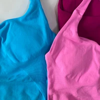 No Logo Seamless Halter Top Backless Longline Strappy Padded Gym Top Women Built-in Bra Removable Cups Activewear Yoga Tank Tops - Image 6