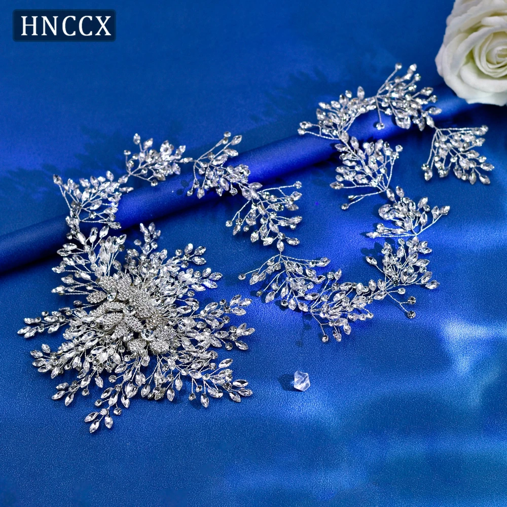 HNCCX Bridal Headband Crystal Hair Accessories Bride Hair Vine Girls Headwear Rhinestone Headdress For Women Wedding Party CP462