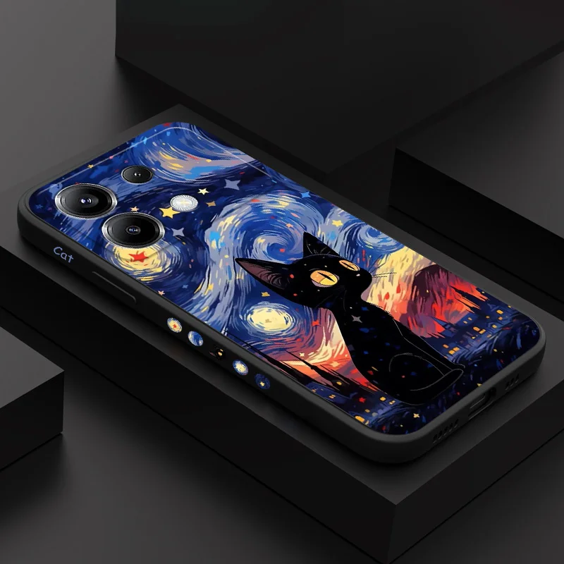 Star Cat Silicone Phone Case - Stylish & Durable Cover