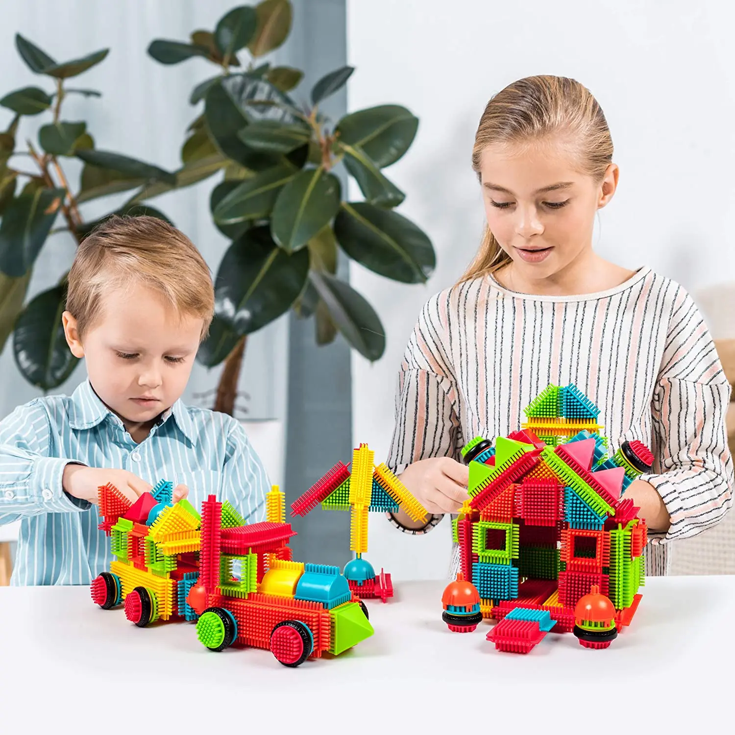 Kids DIY Building Block Child's Bristle Shape Brick Intellectual Modeling Interactive Parent-Child Assembly Educational Toys puzzle toys building blocks toys