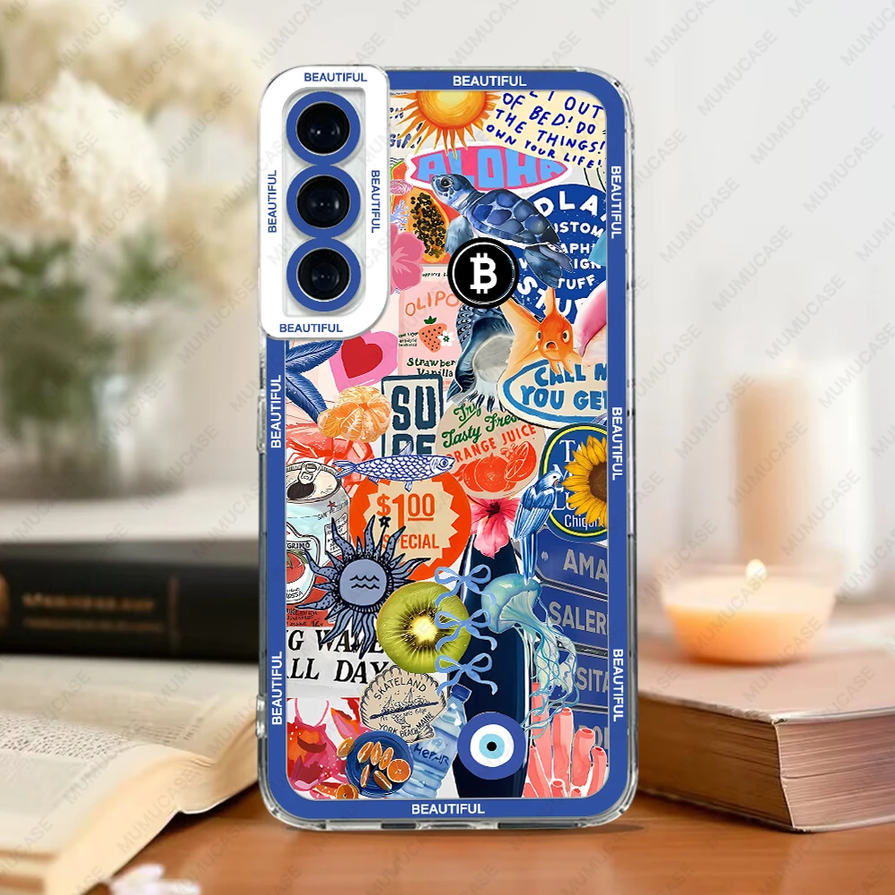 Cute Girl Style Sticker Soft TPU Phone Case Cover