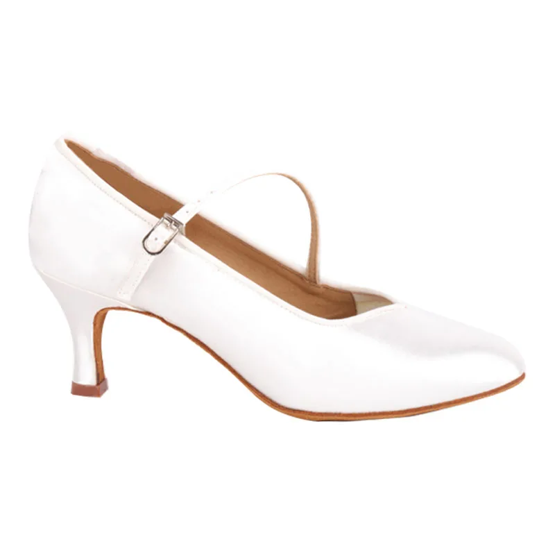 BD Dance Women Standard Shoes 138 ClASSIC Fresh Tan Satin High Heel Ladies Ballroom Dance Shoes Soft Outsole Modern Dance 6