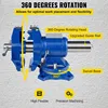 BestEquip 6" Heavy Duty Bench Vise, Double Swivel Rotating Vise Head/Body Rotates 360°,Pipe Vise Bench Vices 30Kn Clamping Force 5