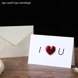 Elegant Valentine's Day Love Greeting and Invitation Cards Set - 1set (Yellow)