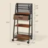3 Tier Rolling - Metal Utility Cart 1