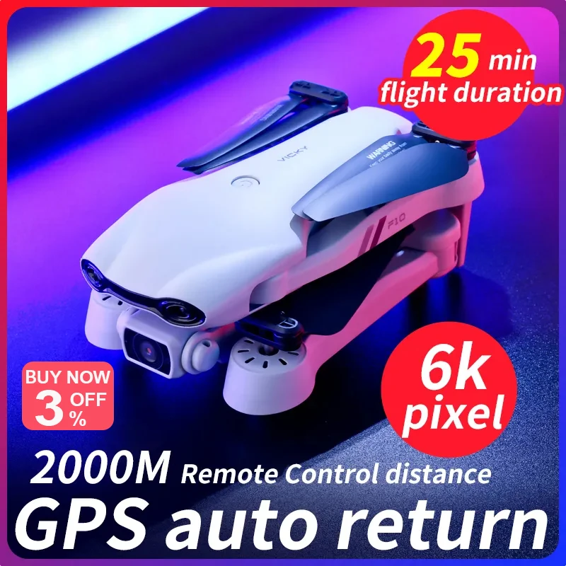 4DRC New 4K HD Dual Camera GPS WIFI Wide Angle FPV Real-time Transmission RC Distance 2km Professional Drone Dron Gift Toys