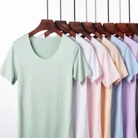 Summer Women T-shirts Ice Silk T-shirt Vest Short Sleeve Tank Fashion Woman Blouses 2023 Slim y2k Tops Undershirt Woman Clothes 1