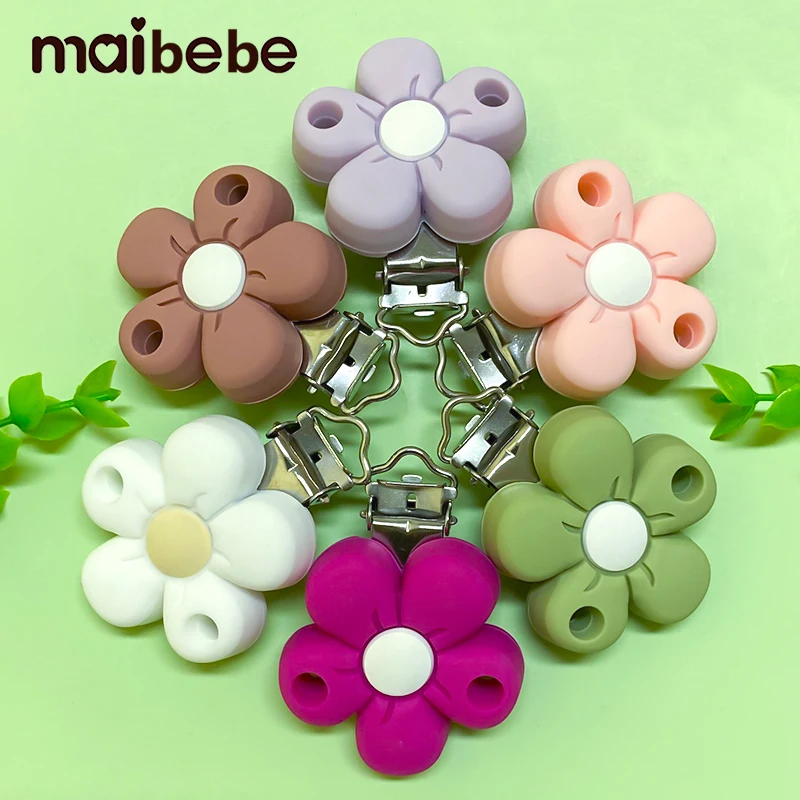 Pacifier Clip 3/10pcs Silicone New Pacifier Clip Flower BPA Free DIY Baby Teething Teether Necklace Bead Molar Accessories Dummy Holder Clip sensory chew necklaces silicone teething beads silicone teething toys teething toys baby teething toys pacifier clips silicone teether silicone beads
