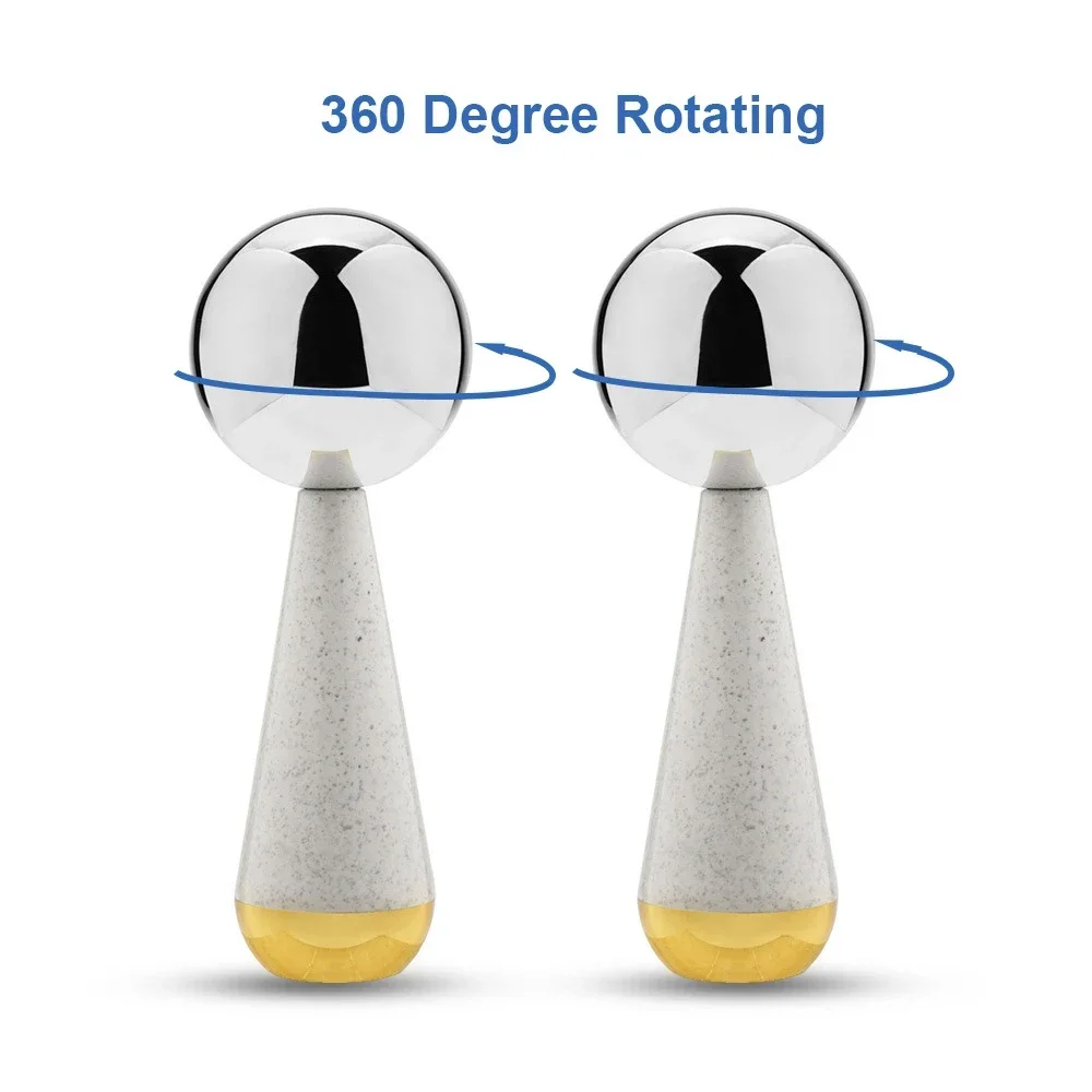 Ice Globes for Facials 360 Rotating Unbreakable Steel Ice Globes Ice Roller for Face and Eyes Ideal Skincare Tool for Facials
