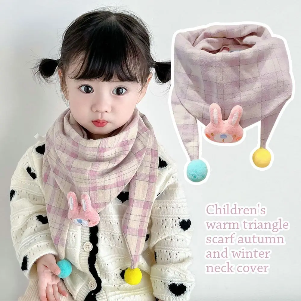 1-10 Years Old Winter Cotton Kids Winter Scarf Windproof Warm Children Neck Warmer Cartoon Soft Neckerchief for Baby Boys Girls