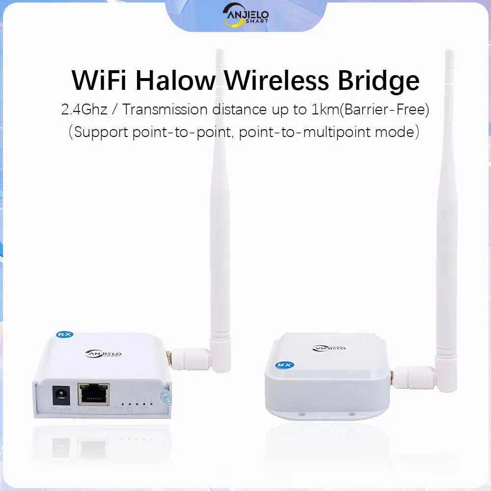 ANJIELO SMART WiFi HaLow ブリッジ 高出力モデル Anjielo WiFi HaLow Wireless Bridge Extender Enhanced Edition