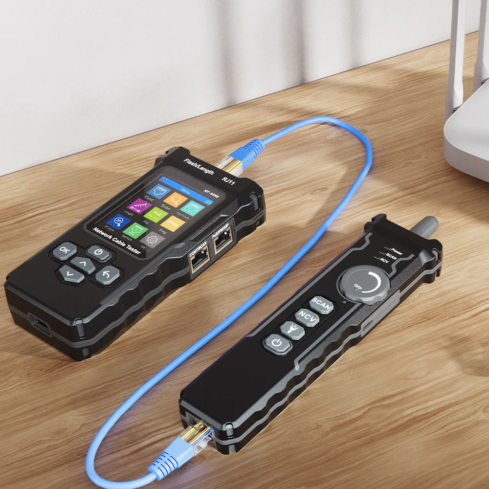 NF-8506，Digital Network Cable Tester Network Line Finder IP Scan TDR POE PING Rj45 Tester Multifunctional Wire Tracker