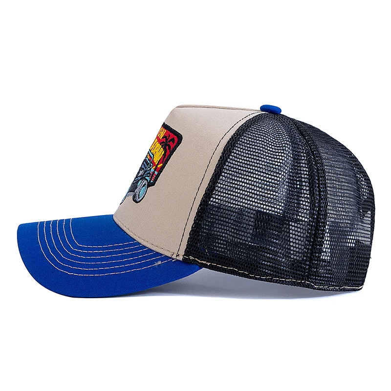 Unisex Summer Fishing Cap Breathable Mesh Trucker Hat Men Women Big Truck Embroidered Snapback Outdoor Fishing Hat