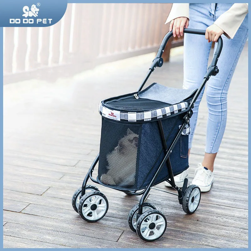 

Outdoor Foldable Pet Stroller with Wheels for Cats and Puppy, Small Dogs and Cats, Medium Animal Travel Supplies