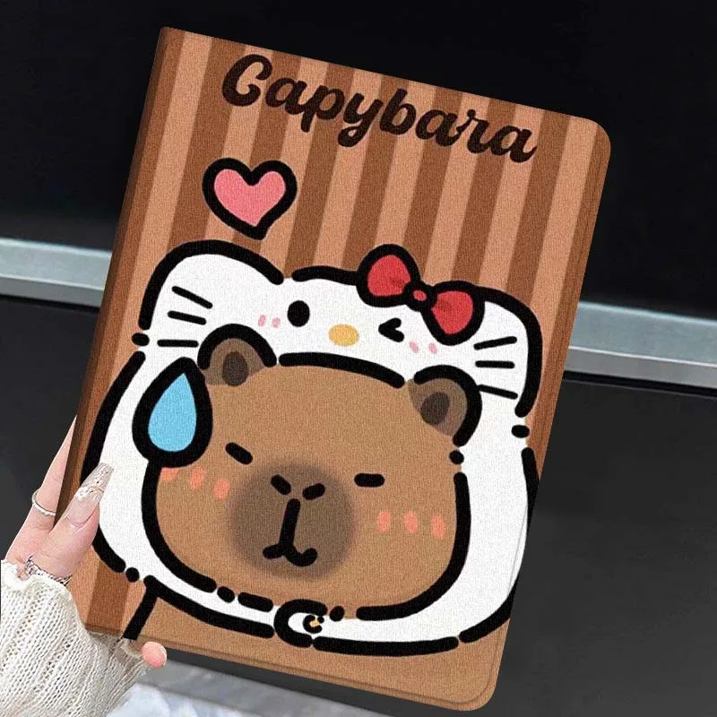 Cartoon Capybara Bow Soft Tablet Case
