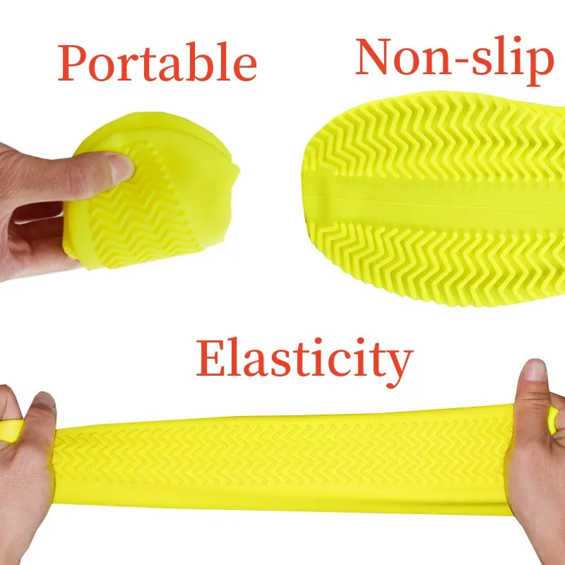 Waterproof Non-slip Silicone Shoe Cover Unisex Rain Boots for Outdoor Rainy Day Reusable shoe covers,rain shoe covers,silicone shoe covers,disposable shoe covers,rain shoe protector,plastic shoe cover