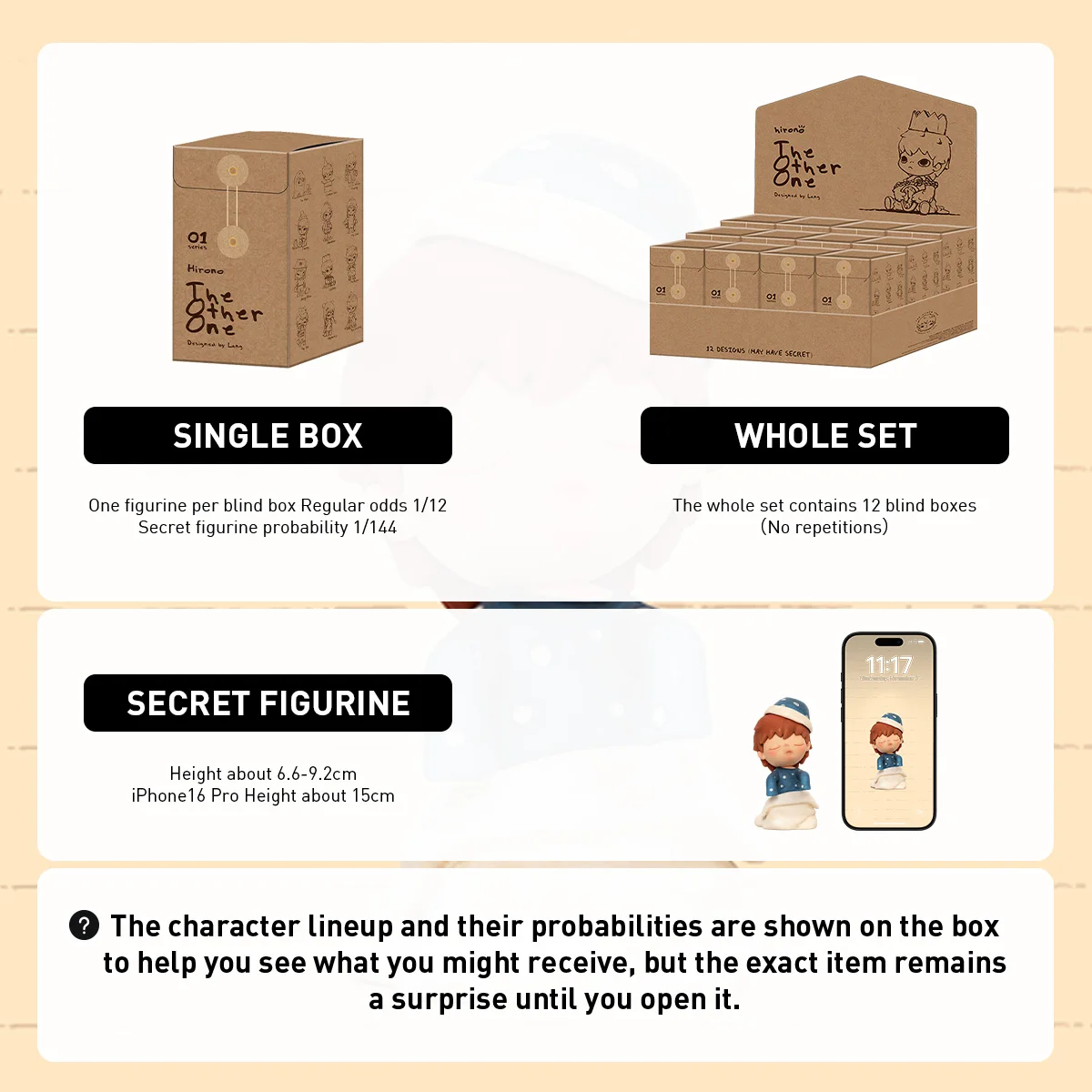 POP MART HIRONO Action Figures para crianças, The Other One Series