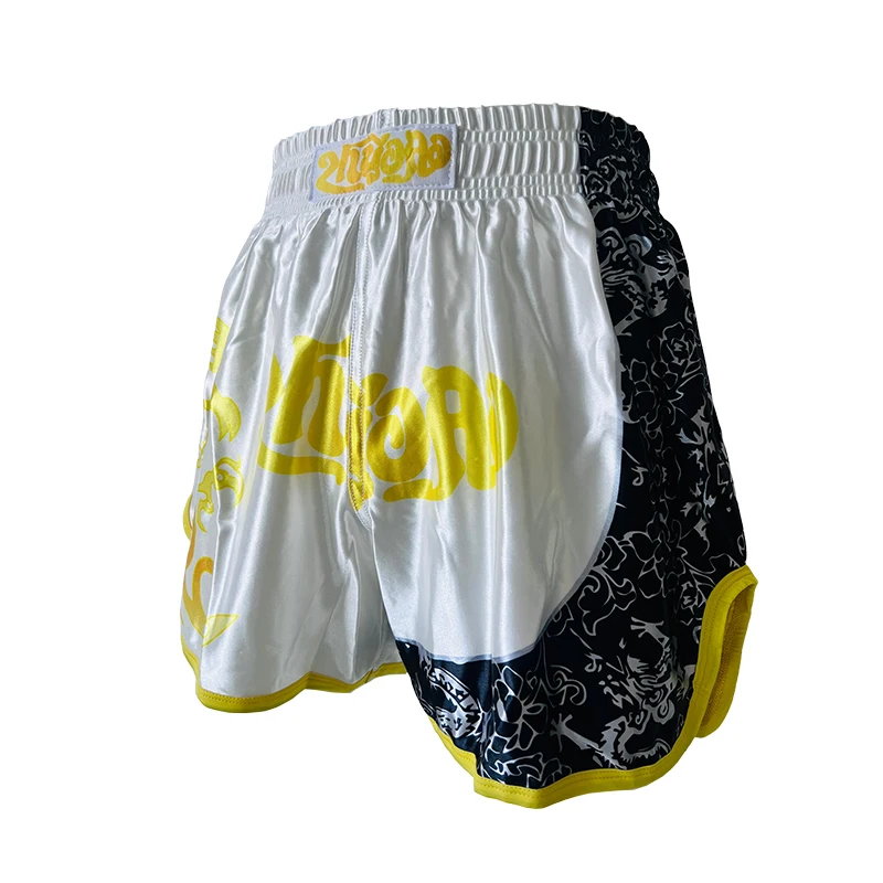 Muay Thai Shorts Kids Adult Boxing Shorts Lightweight Wrestling MMA Workout Trunks Men Women Satin Sanda Fight Kickboxing