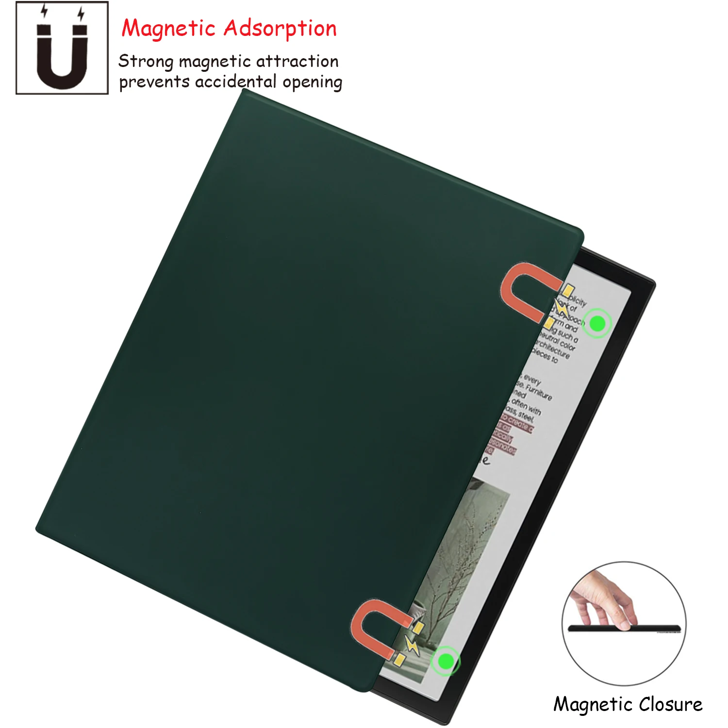 GAUGGER Magnetic Stand Case for Onyx Boox Note Air 5 C/Note Air 4