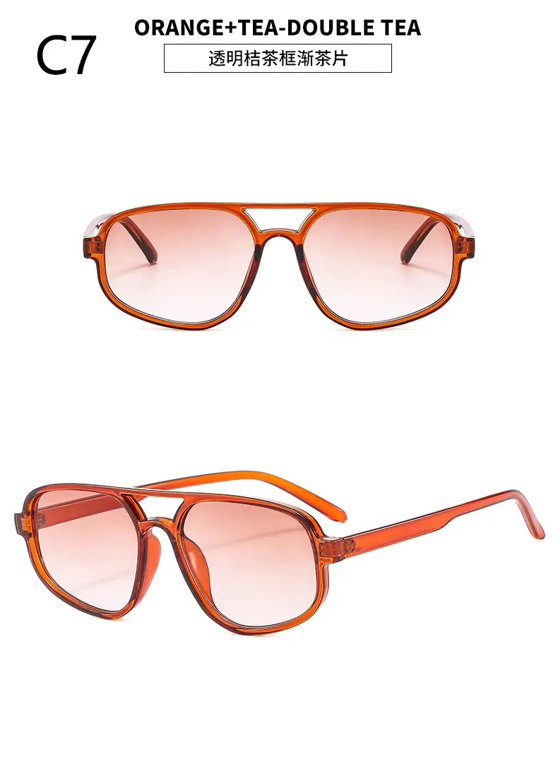 BOYSEEN Braune Sonnenbrille für Damen, UV400, polygonale Retro-Brille, Fahrsonnenbrille – Detail 14