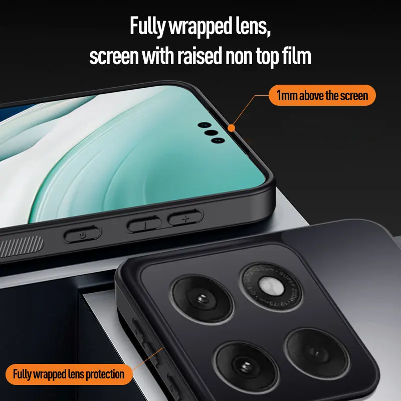 Matte Luxury Skin-Feel Hard Case with Lens Protection and Anti-Fall Design