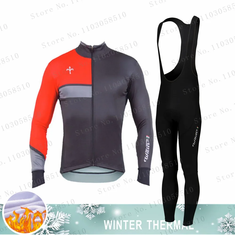 Winter Thermal Fleece Cycling Jersey Mtb Male Clothing Sports Set Road Bike Men's Team Sportswear Bycicle Suit