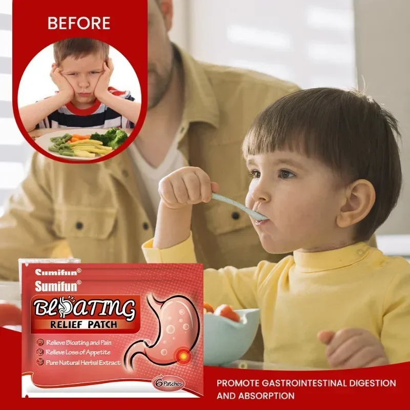 

Sdatter 6patch/bag Child Stomach Bloating Patch Child Gastric Distension Dyspepsia Care Sticker Treat Gastritis Gastroenteritis