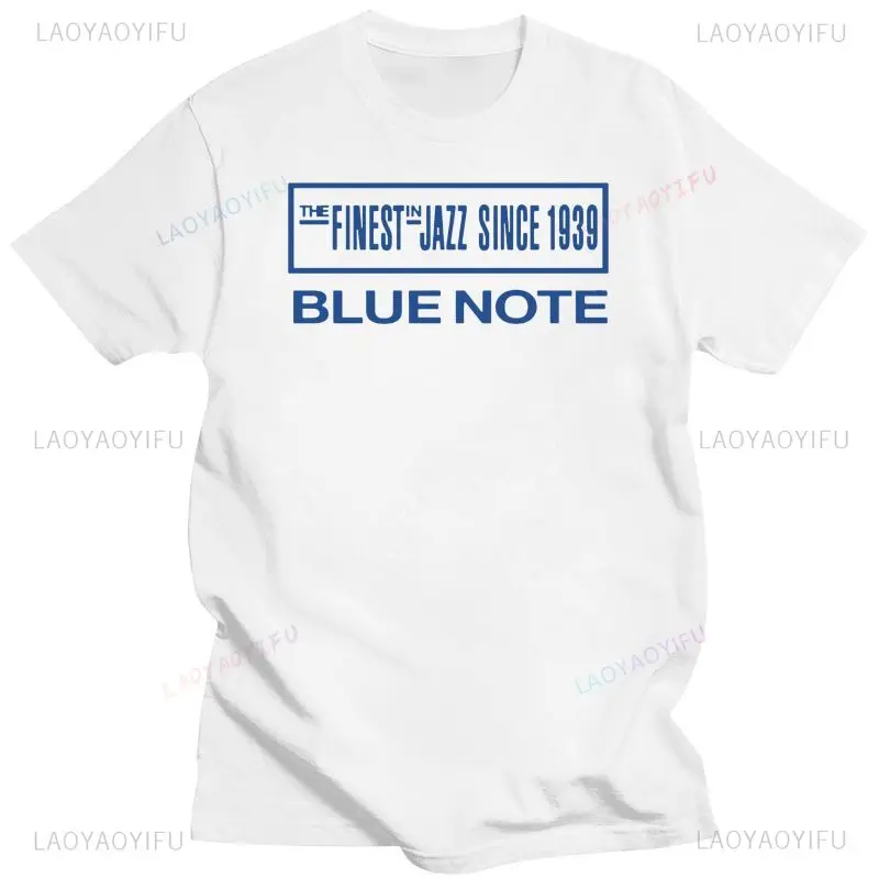 

New 2023 Blue Note Jazz Music Records Tshirt Unisex Cotton Short-sleev Fashion Shirt Breathable Print Tops Hip-hop Streetwear