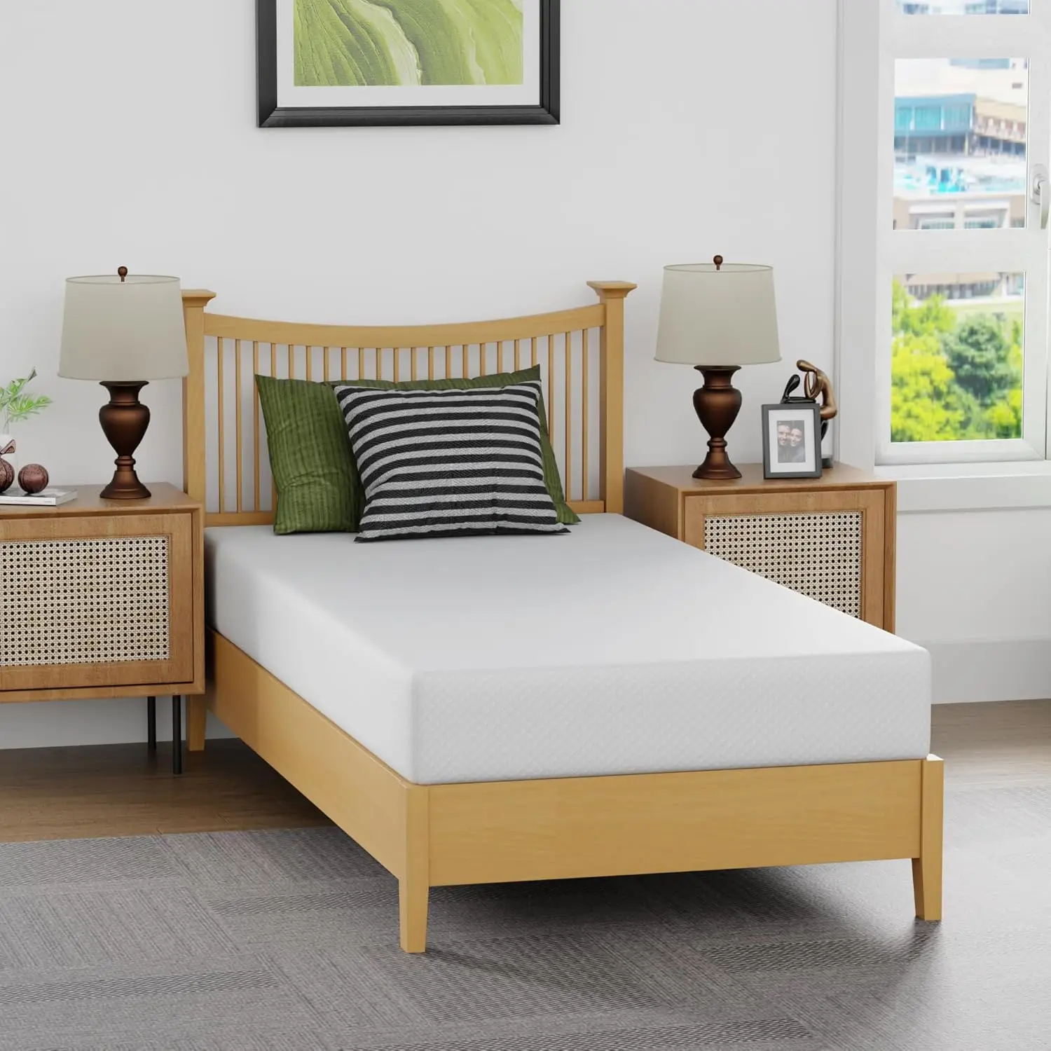 8 inch Twin Mattress Gel Memory Foam Mattress for Cool Sleep & Pressure Relief, Medium Firm Mattresses  Certified/Bed-in-a-Box/P 3